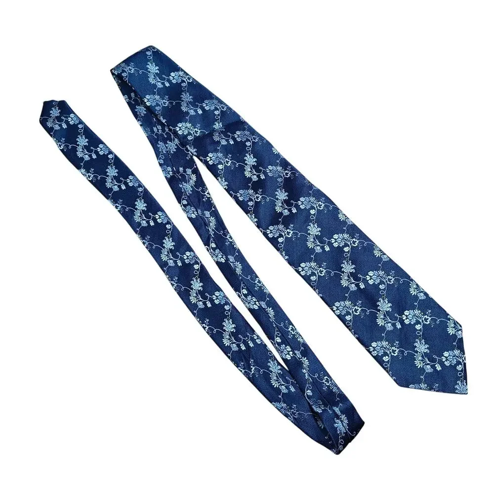 Ben Sherman Blue Floral Silk Tie Mens